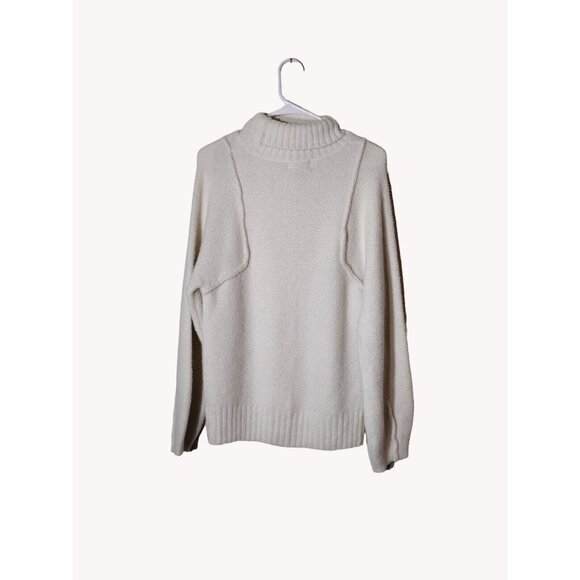 Universal Thread Sweater XS Long Sleeve Turtle Neck Oversized Cream - Picture 2 of 14
